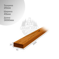 Брусок из термохвои 20х45х3000мм