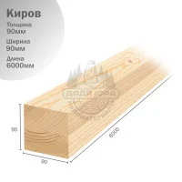 Клееный брус из сосны 90х90х6000 мм (Киров)