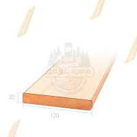 Прямая фасадная доска Лиственница 20х120х2000 сорт А
